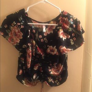 Xhilaration floral crop top